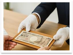 現金のお渡し